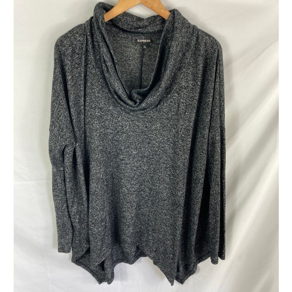 Express Cowl Neck Asymmetrical Hem Pullover Size M/L